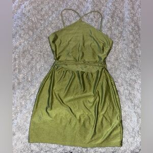 Cute Green Halter Dress